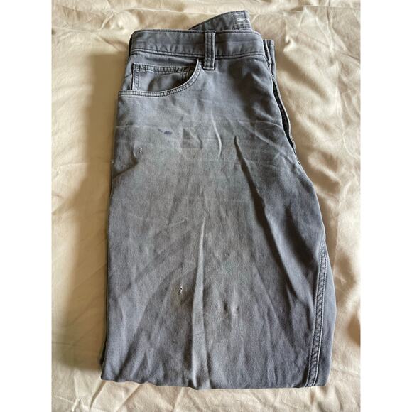 Carhartt rugged flex gray workwear pants 36x34 relaxed fit canvas marked - Picture 5 of 6